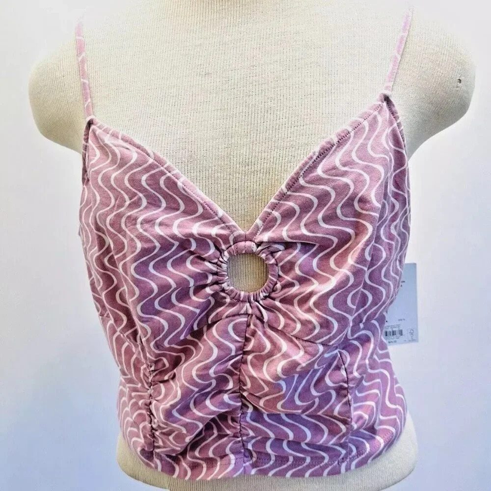 NWT SO GOODS FOR LIFE Juniors Sleeveless Straps Pullover V-Neck Purple Top Sz XL - Picture 2 of 10